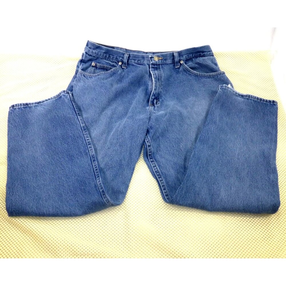 Wrangler Mens 38 X 30 Blue Denim Jeans Premium Quality Made In Mexico 100% Cotto